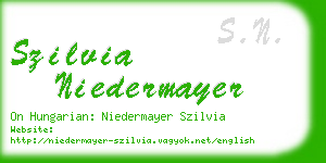 szilvia niedermayer business card